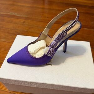 New in Box Authentic Dior J’adore Purple Slingback Heels size 39